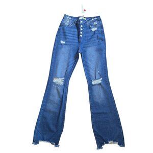 Highway Jeans Womens Ripped, Jeans Stretchy Wide Leg Denim Pants Trousers